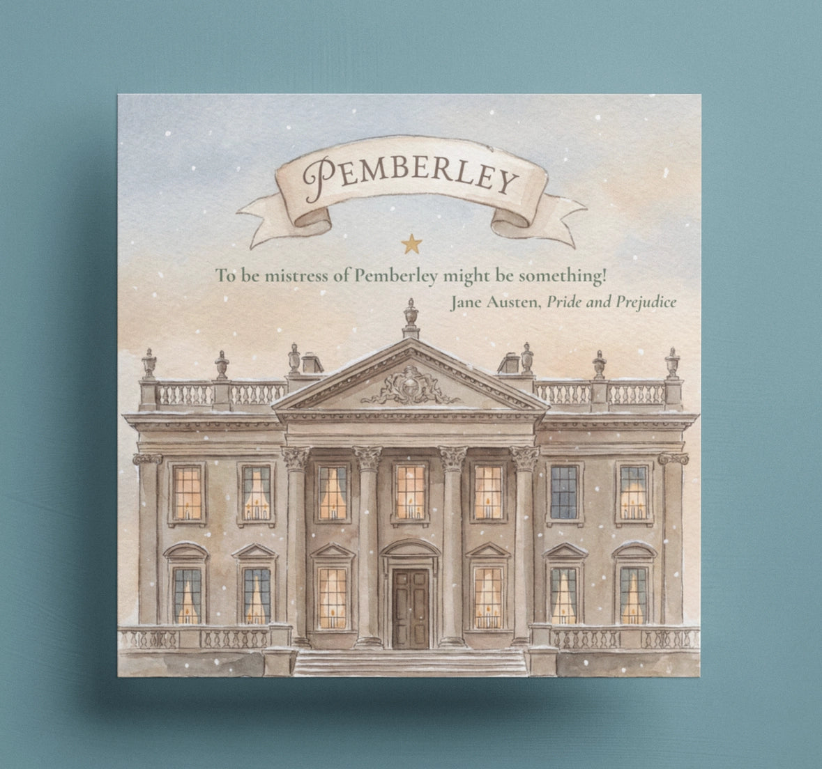 BW 110 - Pemberley Austen LIterary Book Lover Card