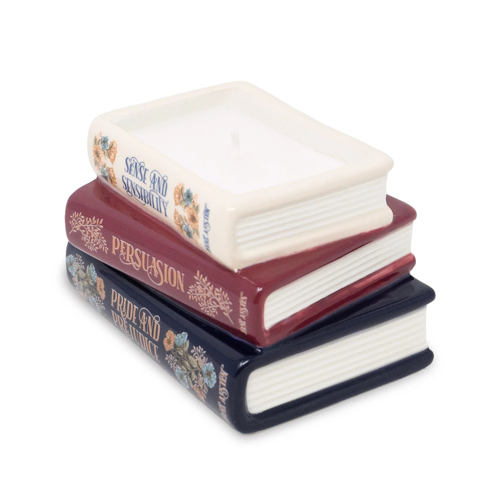 SM 117 - Jane Austen Bookstack Candle