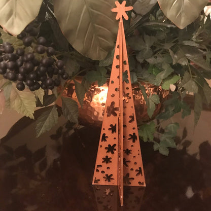 3d Snowflake Tree - Small - Copper