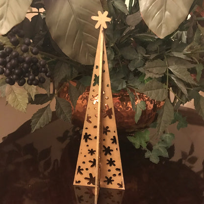 3d Snowflake Tree - Small - Gold