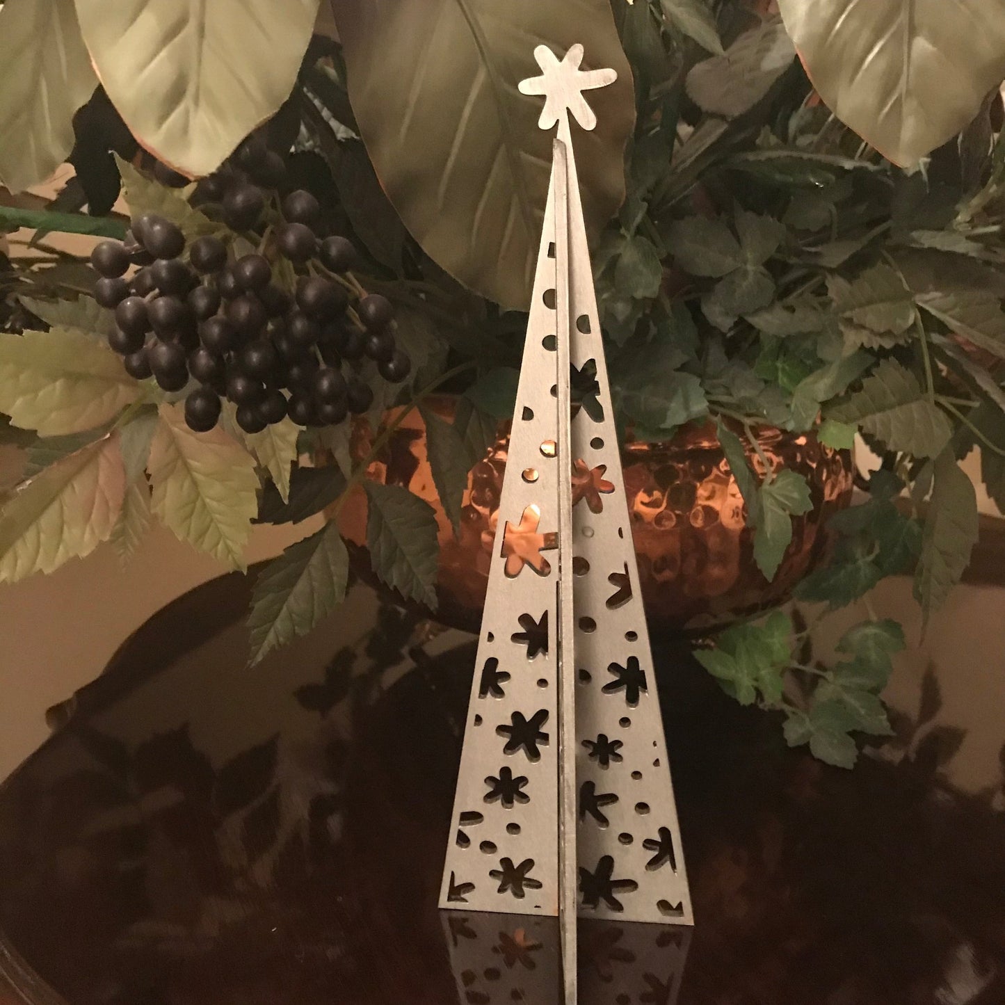 3d Snowflake Tree - Small - Silver