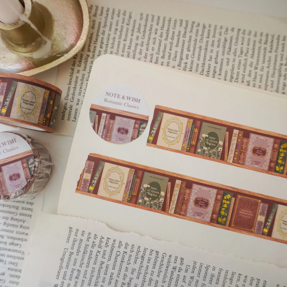 NW 102 - Pride and Prejudice Washi Tape - Romantic Classics Books