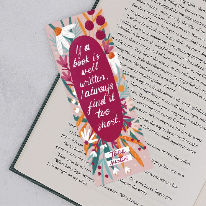 BK 121 - Sense and Sensibility "If a Book is Well Written" Bookmark