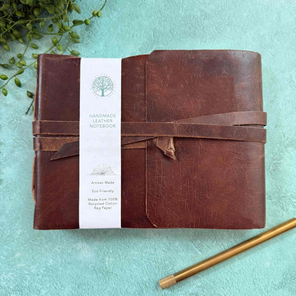 A5_Landscape_Handmade_Leather_Notebook_-_Dark_Brown