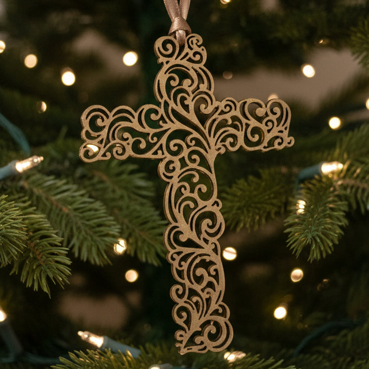 Cross Tree Ornament 