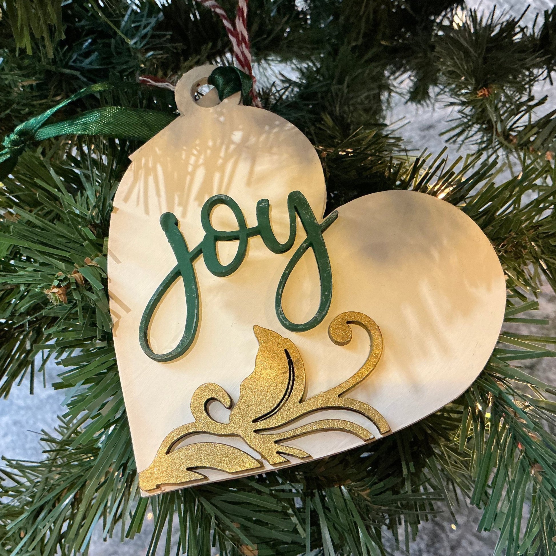 Flourish Heart Ornament Joy Green