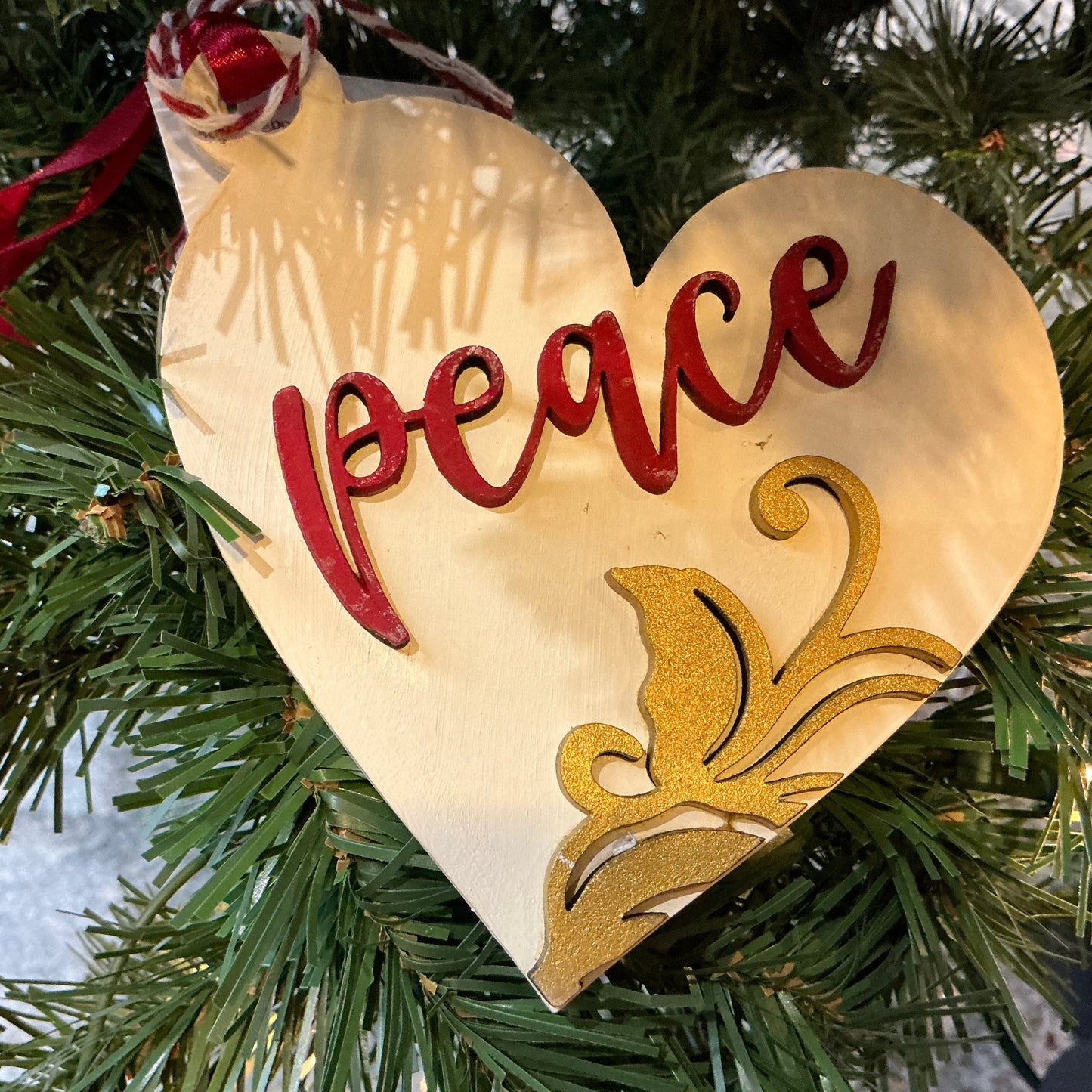 Flourish Heart Ornament Peace