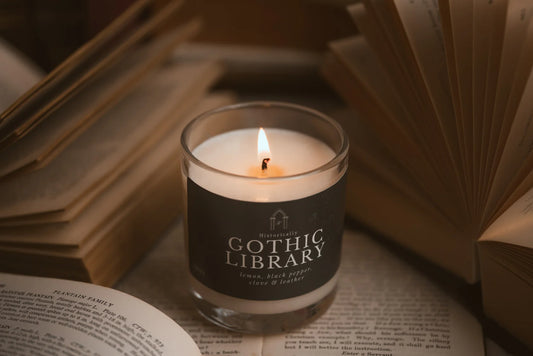 Gothic Library Candle - Lemon, Black Pepper, Clove & Leather
