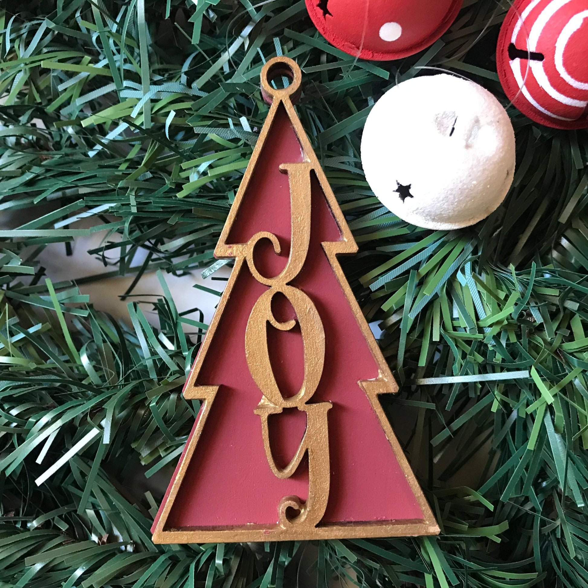 Longbourn Handcrafted Joy tree ornament Christmas decoration