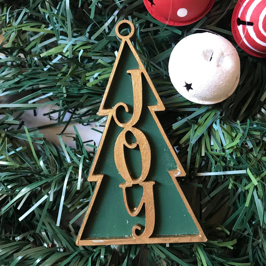Longbourn Handcrafted Joy tree ornament Christmas decoration