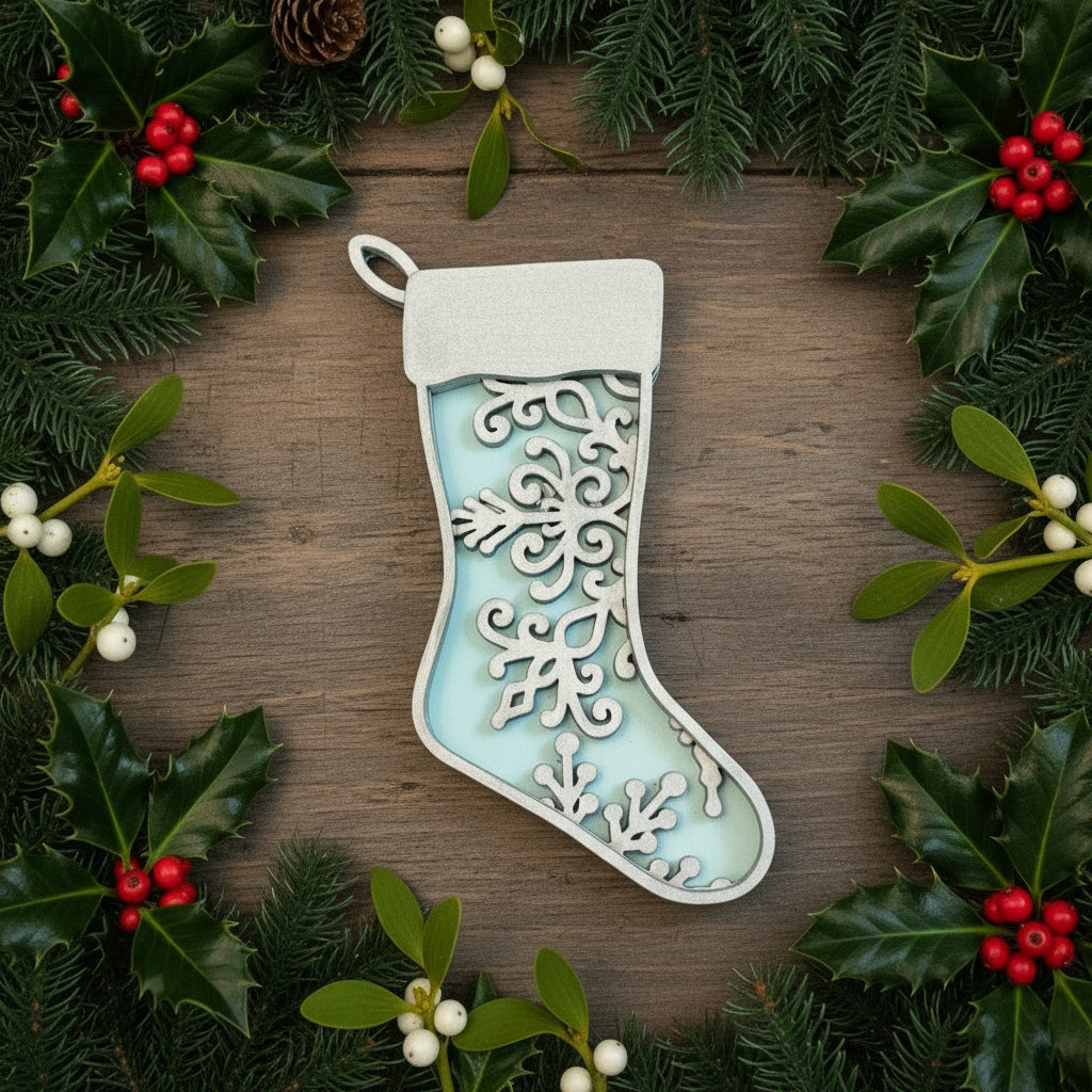 Snowflake Stocking Ornament