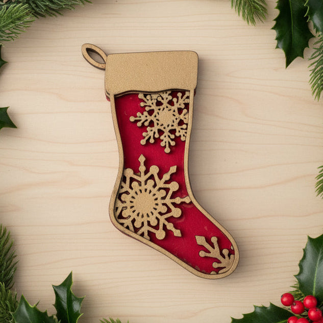 Snowflake Stoxking Ornament