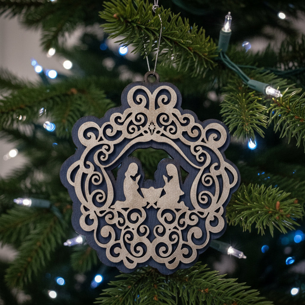 Manger Scene Tree Ornament