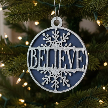 LH  214  - Round Tree Ornament -  Believe *NEW*