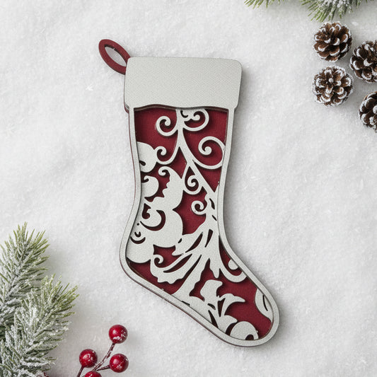 LH 176 - Flourish Stocking Ornament - “F”