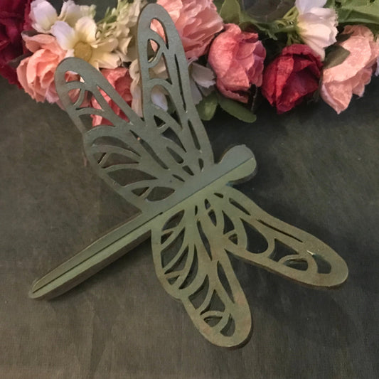  3D Metallic Dragonfly Shelf Decor