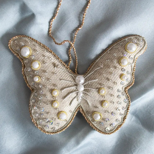 Irish Linen Ornament - Butterfly