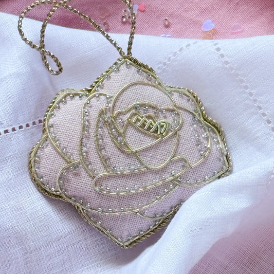 Irish Linen Ornament - Rose