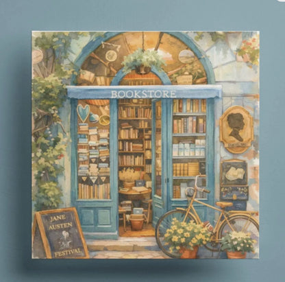 BW 108 - Jane Austen Bookshop - Book Lover LIterary Card