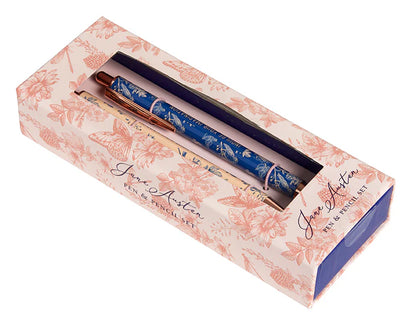 Jane Austen Floral Pen & Pencil Set