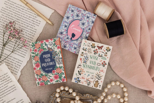 Jane Austen Mini Book Notepad Set of 3 