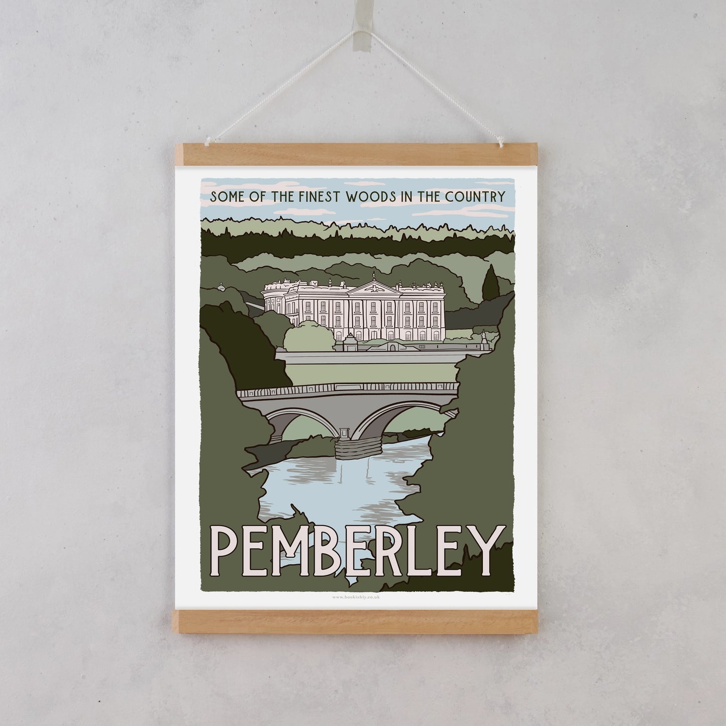 Jane Austen Pemberley Travel Poster
