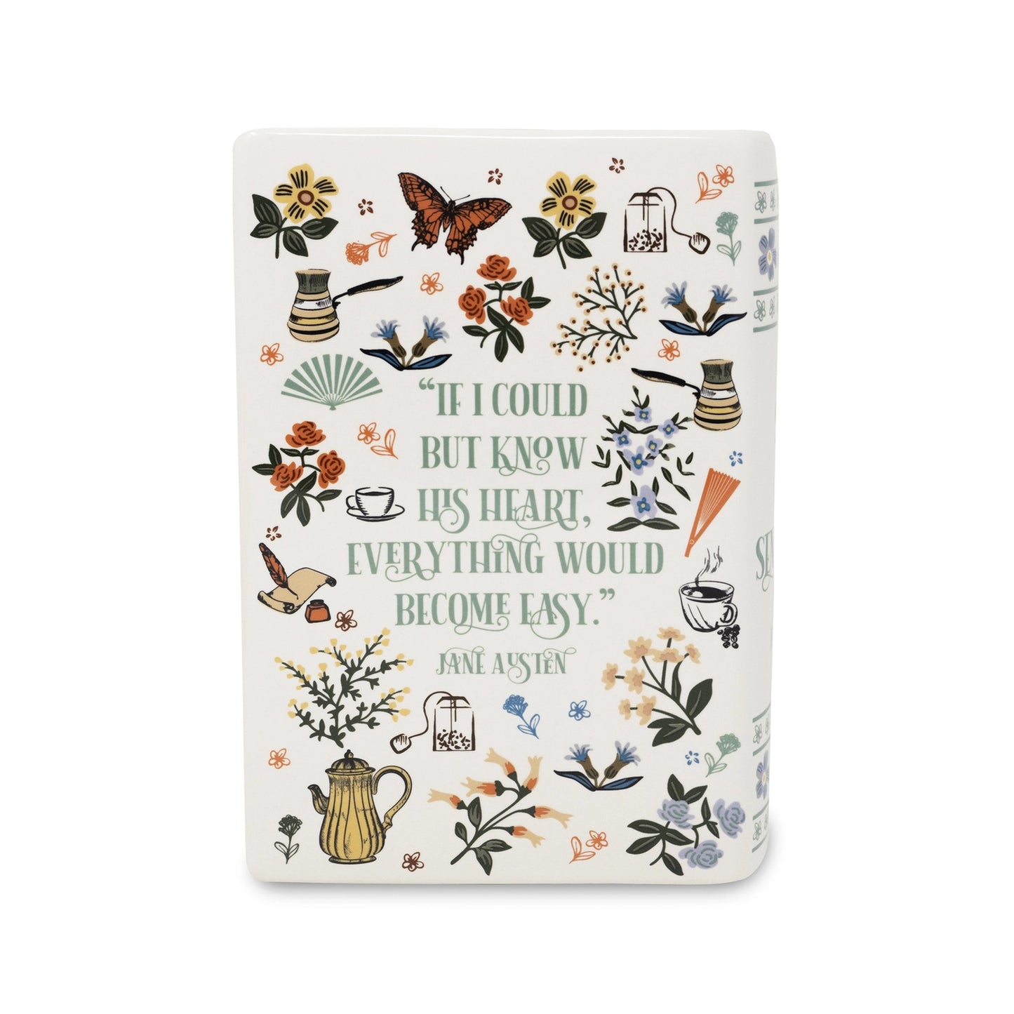 Jane Austen Sense and Sensibility Large Book Vase