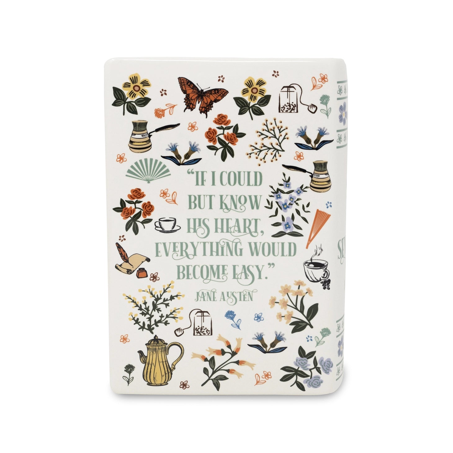 Jane Austen Sense and Sensibility Large Book Vase