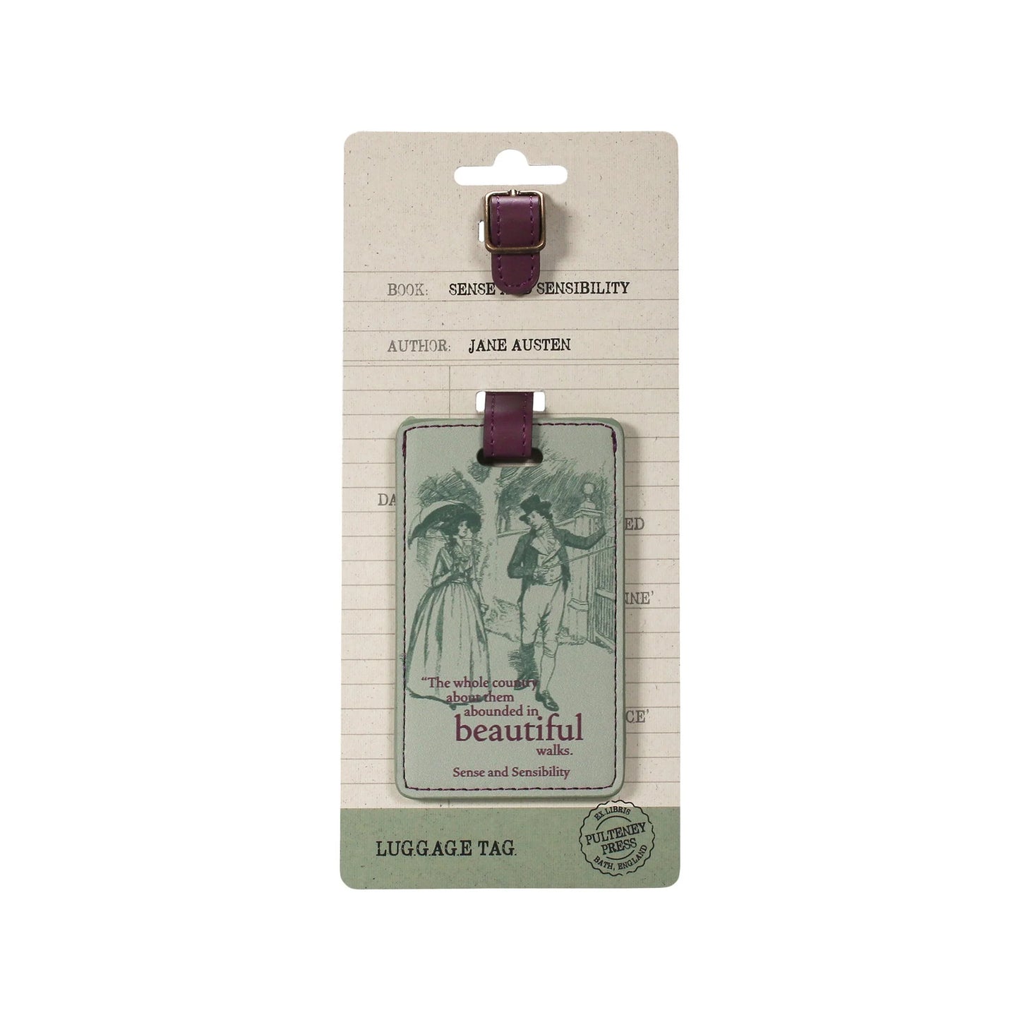 Jane Austen Sense and Sensibility Luggage Tag