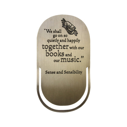 Jane Austen Sense and Sensibility Metal Bookmark