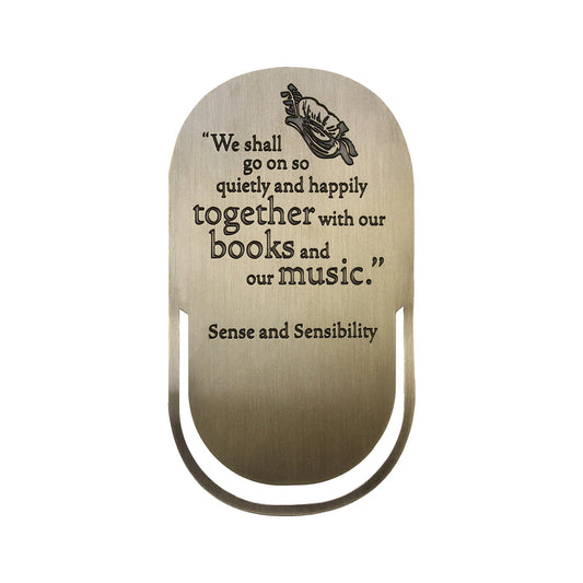 Jane Austen Sense and Sensibility Metal Bookmark