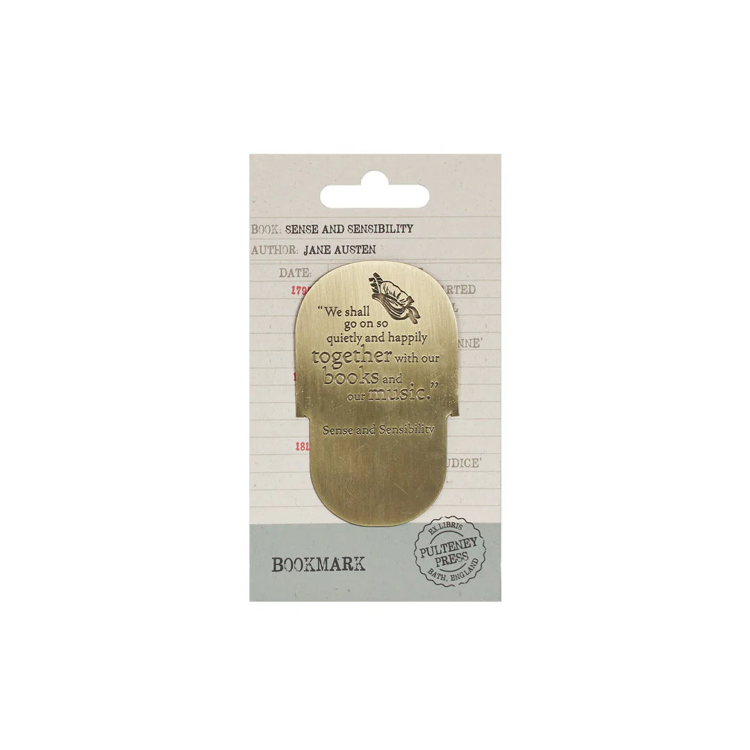 Jane Austen Sense and Sensibility Metal Bookmark