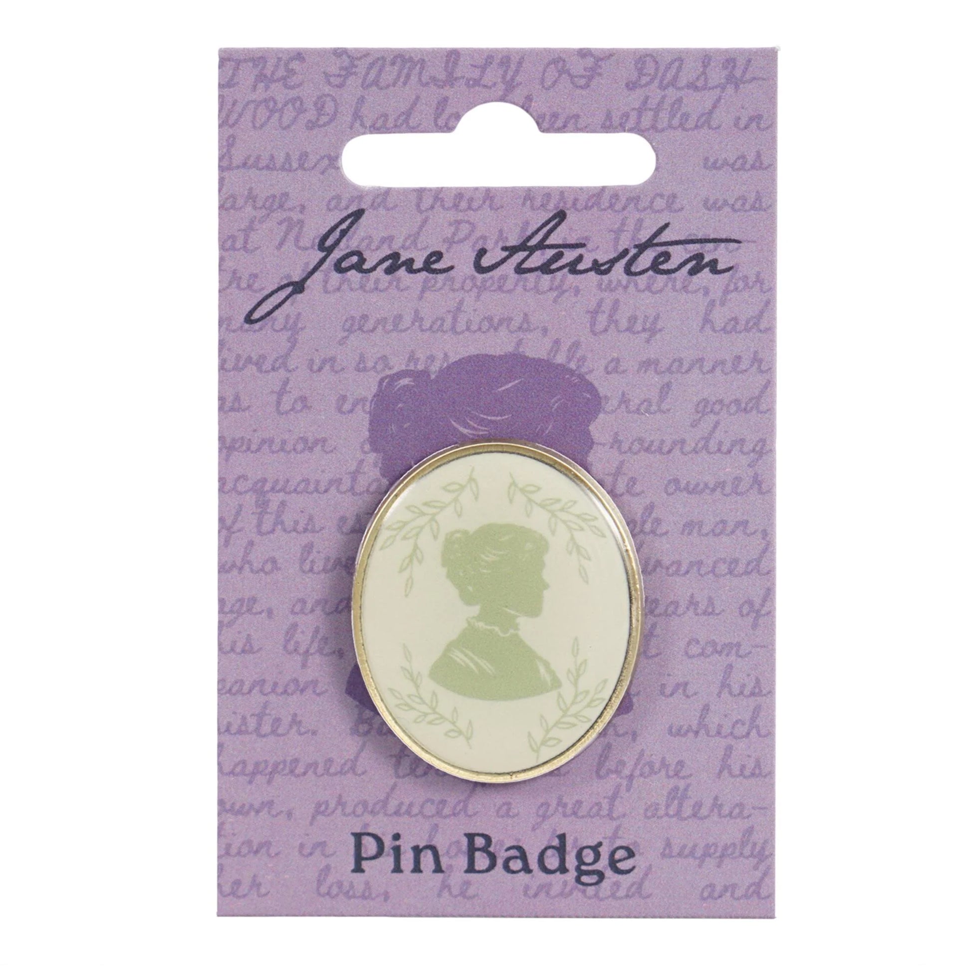 Jane Austen Silhouette Pin Badge