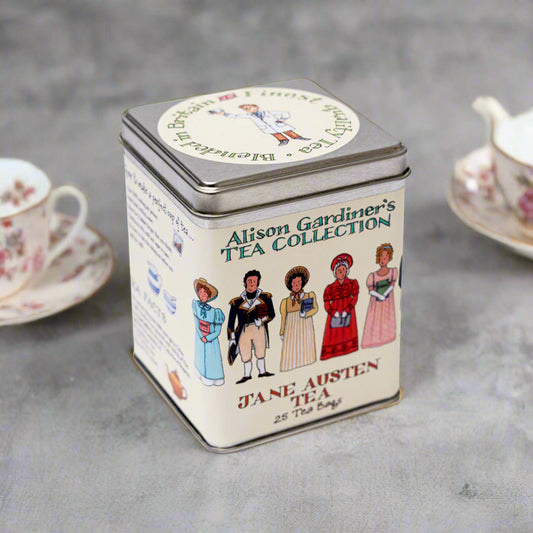 Jane Austen Tea Caddy with Tea Bags -1 - Longbourn Handcrafted - Regency