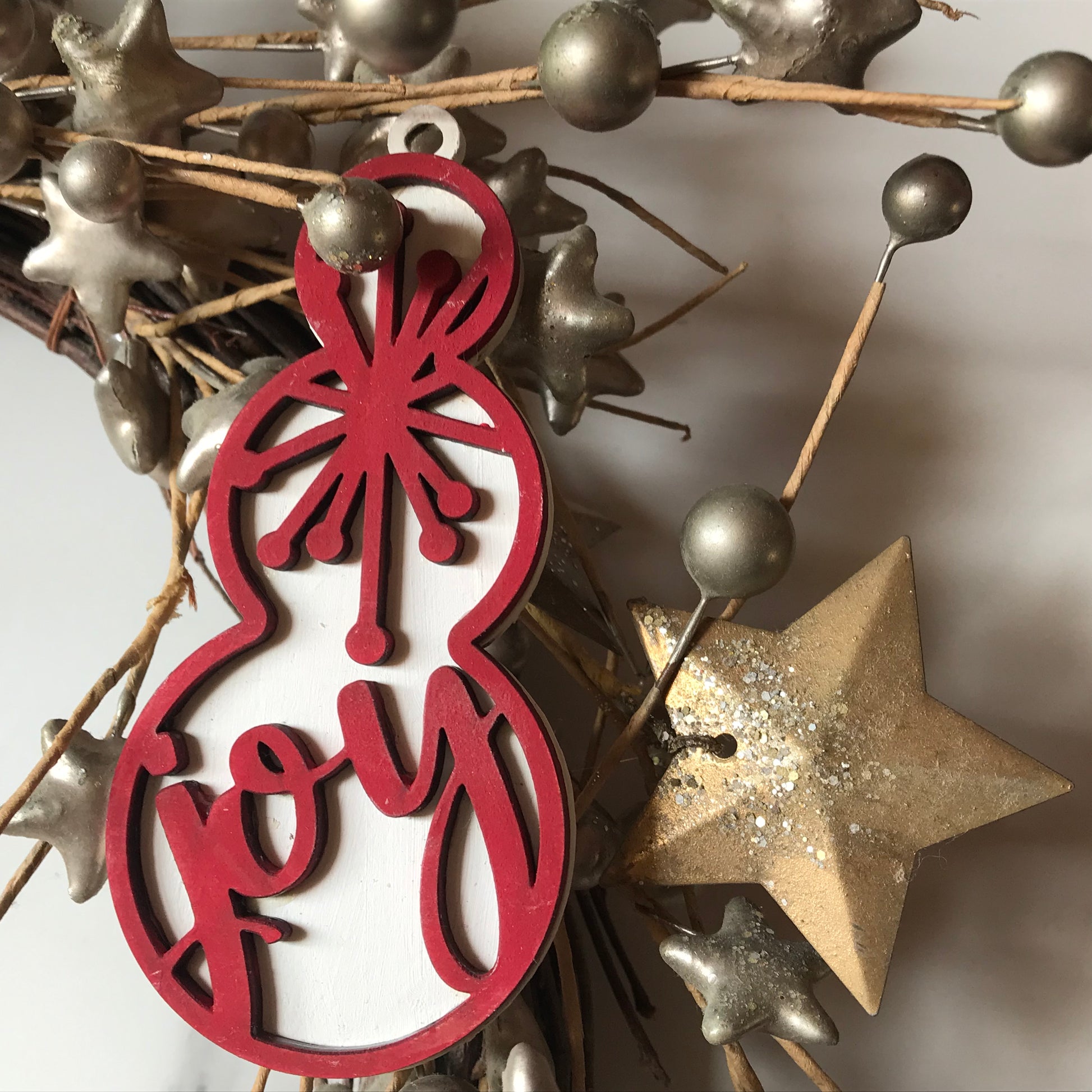  Snowman Tree Ornament - Joy - Christmas Decoration