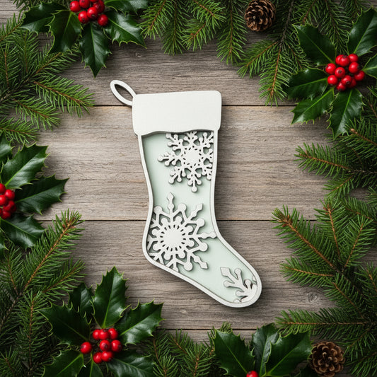 Snowflake Stocking Ornament