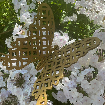 Large Metallic Butterfly - Gold