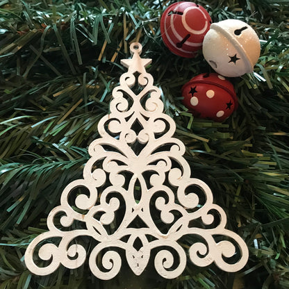 Longbourn Handcrafted Oslo Tree Ornament  white