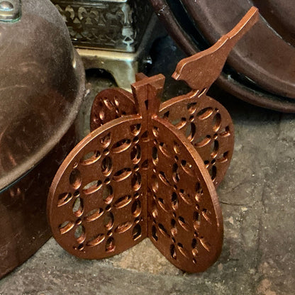  Small 3D Pumpkin with Bird