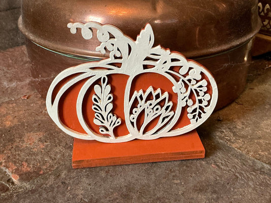 Small Oval Pumpkin fall autumn shelf decor halloween