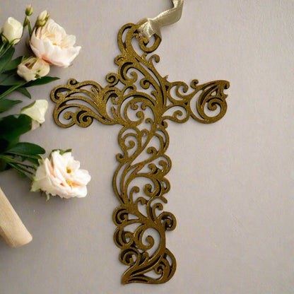 Wells Cross Ornament Gold