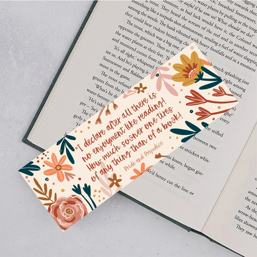 BK 117 - Pride and Prejudice "No Enjoyment Like Reading" Bookmark