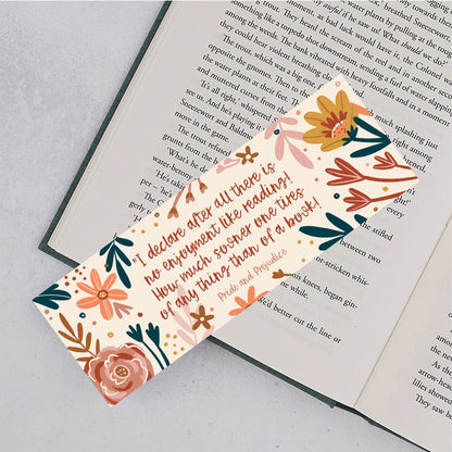 BK 117 - Pride and Prejudice "No Enjoyment Like Reading" Bookmark
