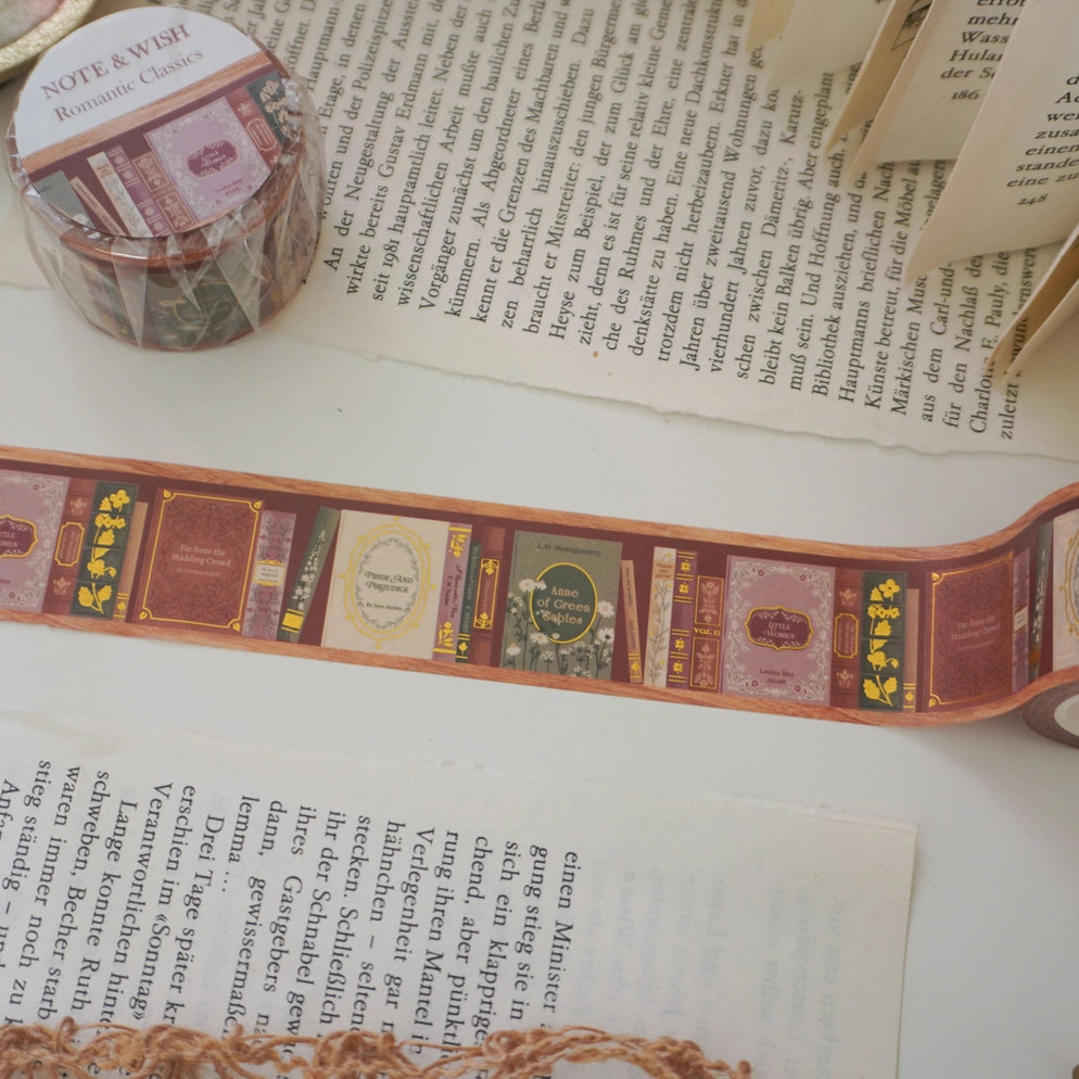 NW 102 - Pride and Prejudice Washi Tape - Romantic Classics Books