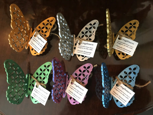 Longbourn Handcrafted 3D Metallic Butterfly shelf decoration