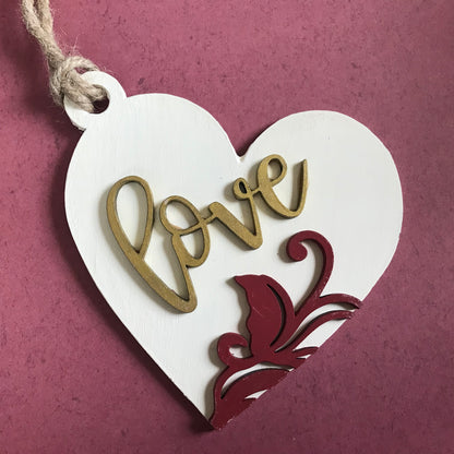 Longbourn Handcrafted Flourish Love Ornament Christmas Decoration